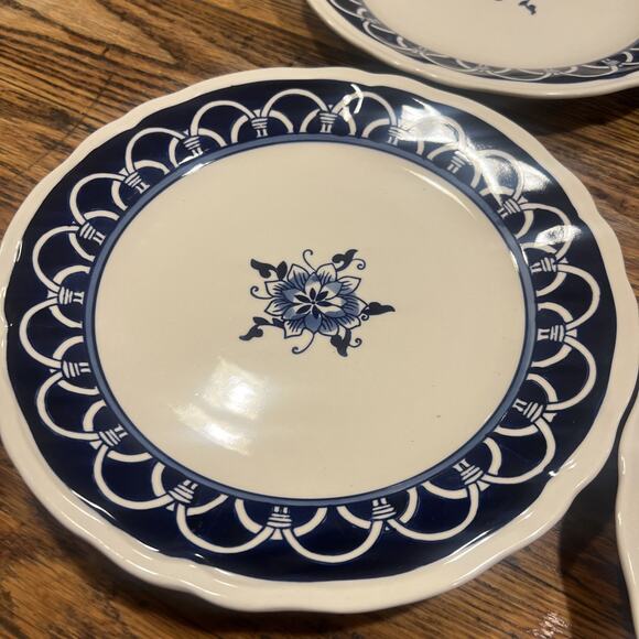 7 Euro Ceramica - Blue Garden Collection - 10 3/8” Dinner Plates EXCELLENT! - Picture 9 of 11